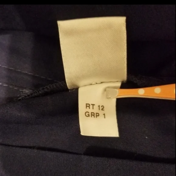 St. John 2012 Resort Collection 100% Cotton Navy Blue Side Button Skirt Sz 4 - Picture 9 of 12